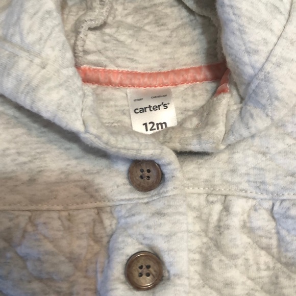 Girls gray quilted jacket - Picture 2 of 2